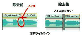 瞬間的なノイズの除去方法